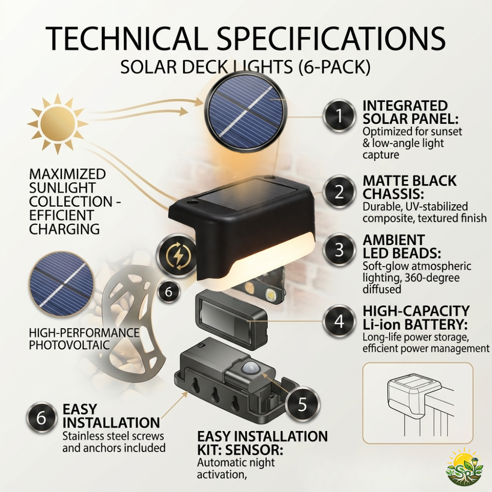 Sunroot ™ Solar Deck Lights